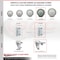 Service Caster 5 Inch Gray Poly Wheel Swivel 7/8 Inch Square Stem Caster Set Total Lock Brake SCC-SQTTL20S514-PPUB-GRY-78-4 - alternate 2